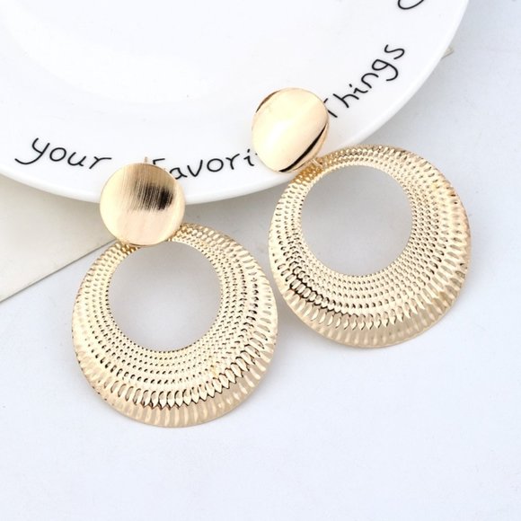 Earrings Women Big Circle Large Bohemian Hoop Drop Cute Trendy Jewelry - Picture 4 of 6